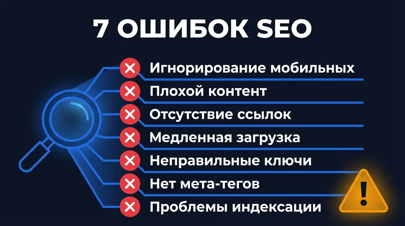 7 SEO-ошибок, которые я вижу у 80% сайтов