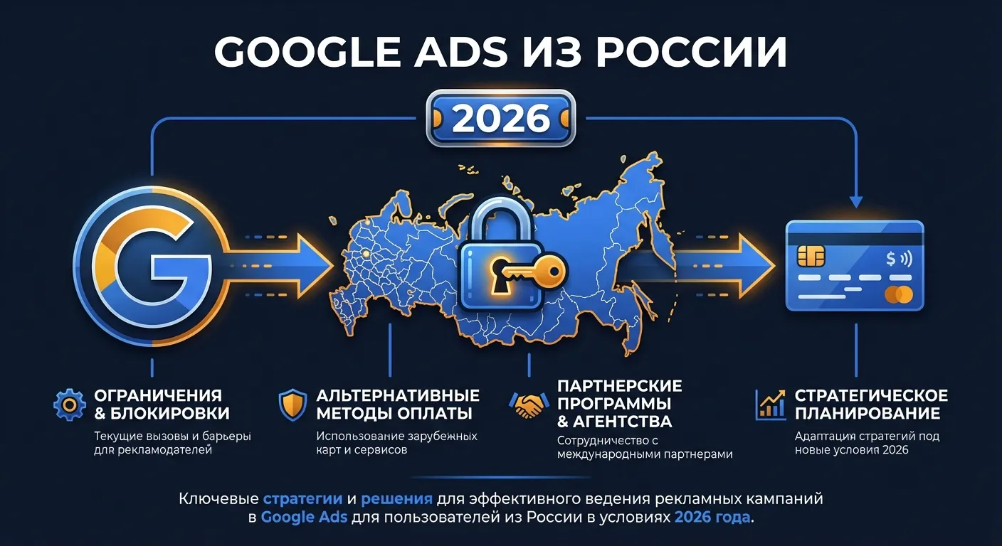 Google Ads из России в 2026: запуск, оплата, блокировки