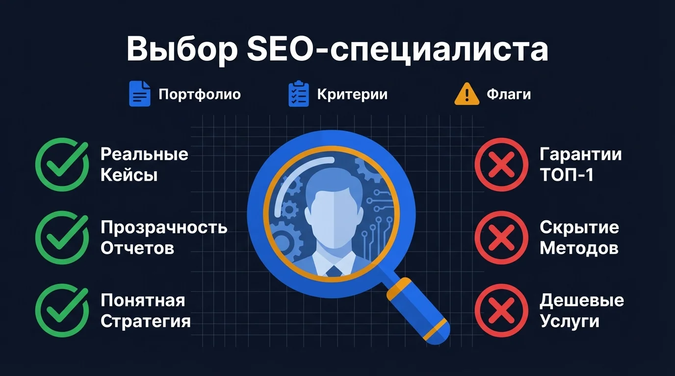 Как выбрать SEO-специалиста: 10 критериев и красные флаги