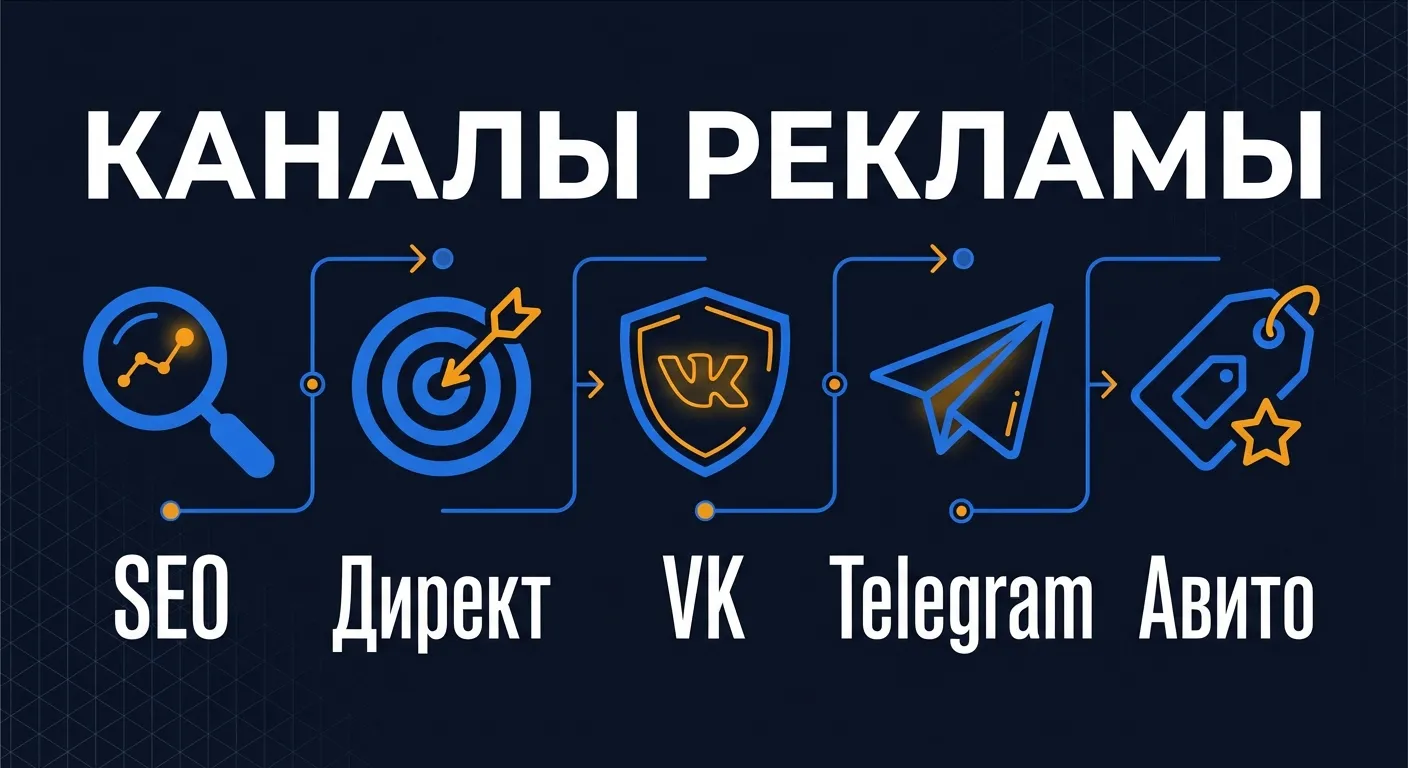 Какой канал рекламы выбрать: SEO, Директ, VK, Telegram или Авито