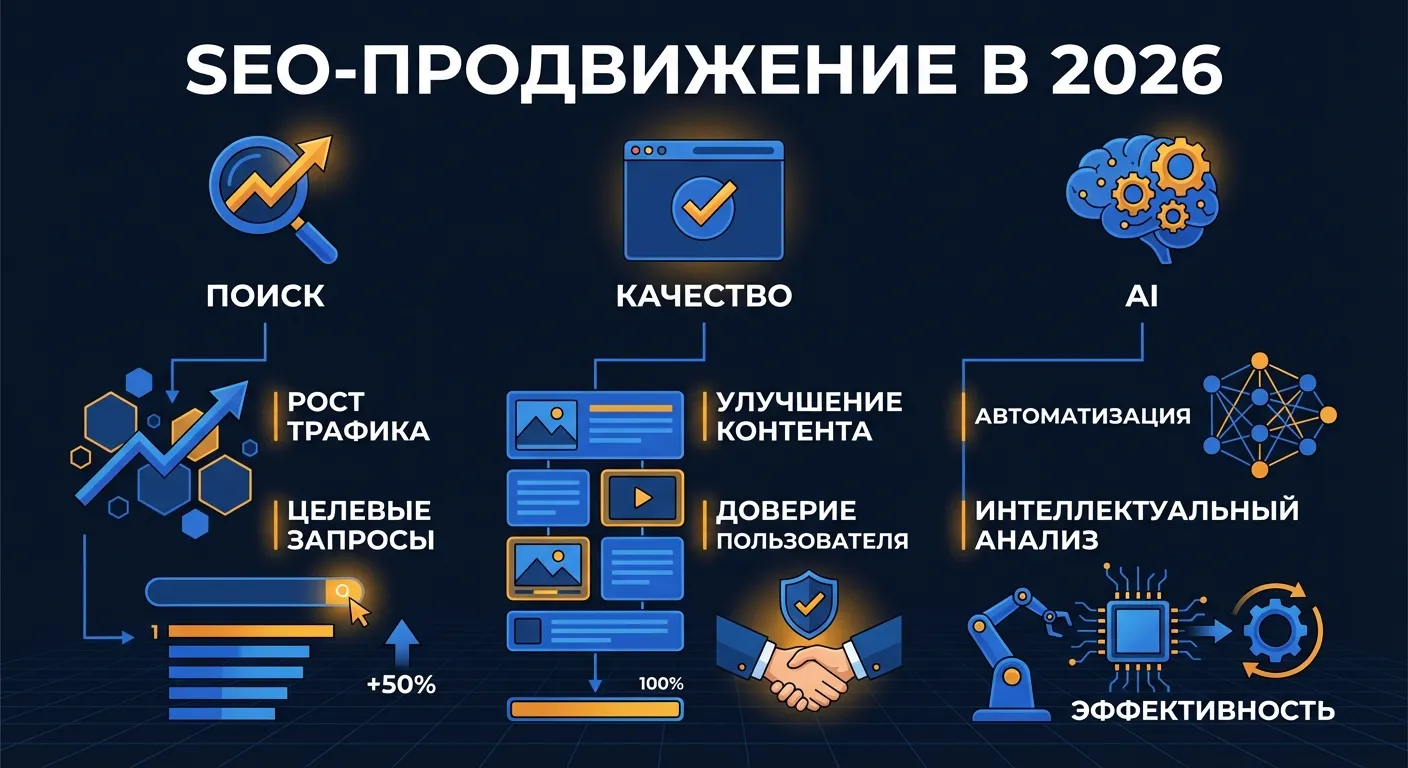 SEO-продвижение сайта в 2026: руководство эксперта